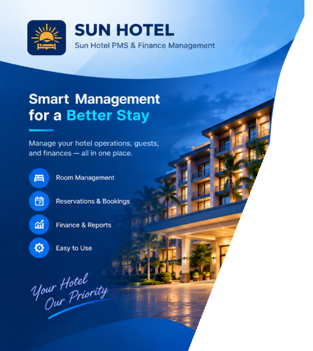 Sun Hotel PMS & Finance Management Showcase